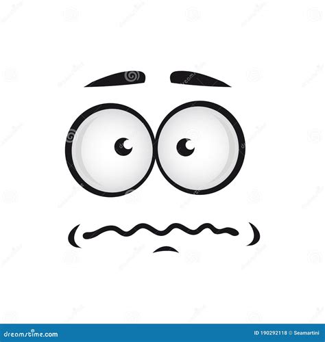 Emoticon In Panic Stressed Emoji Symbol Stock Vector Illustration Of