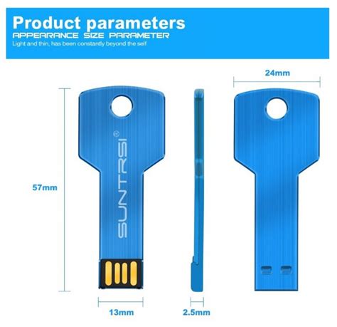 Suntrsi 64gb Metal Key Design Usb Stick Flash Drive Pen Drive Usb 20