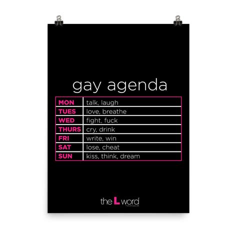 The L Word Gay Agenda Premium Satin Poster Paramount Shop