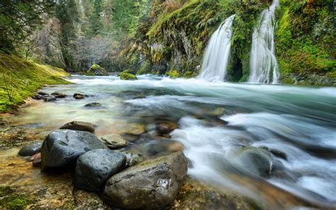Salmon Creek Falls Willamette National Forest Oregon Cascade Waterfall