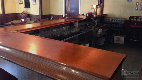 Copper Bar Top With Wooden Arm Molding Rest Ma Usa