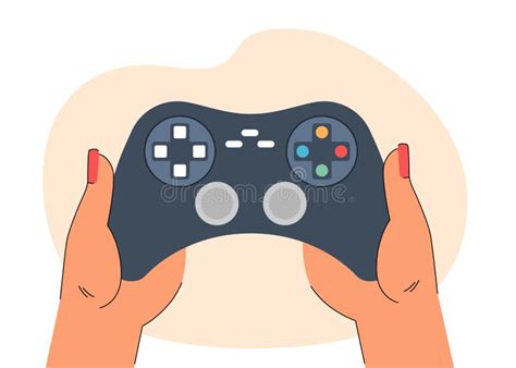 Hands Of Gamer Holding Gamepad To Play Online Video Games Stock Vector