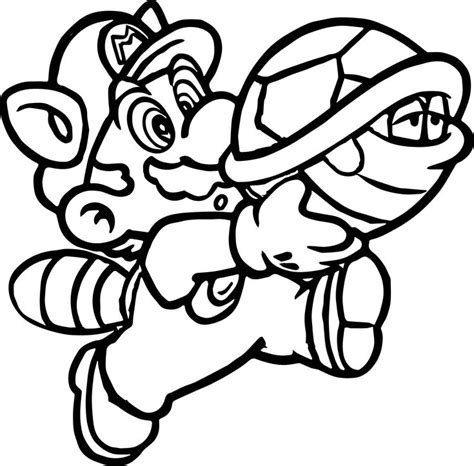 Sticker star • paper mario: cool Super Mario Going With Turtle And Catch Him Coloring ...