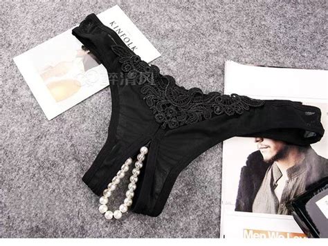 Jual G String Celana Dalam Pearl Sexy Open Crotch Lingerie Thong C079