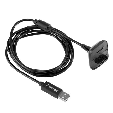 Insten Wireless Controller Charging Cable For Microsoft Xbox 360 Black