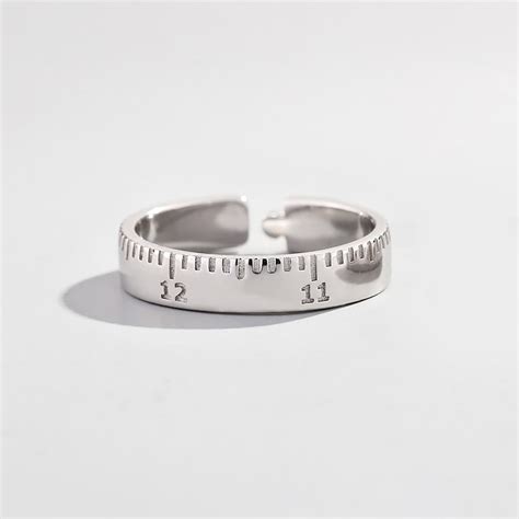 Ruler Korean Style Personalized Statement Couple Rings Promise Etsy