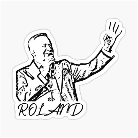Roland Kaiser Line Art Sticker For Sale By Sayedmossad Redbubble