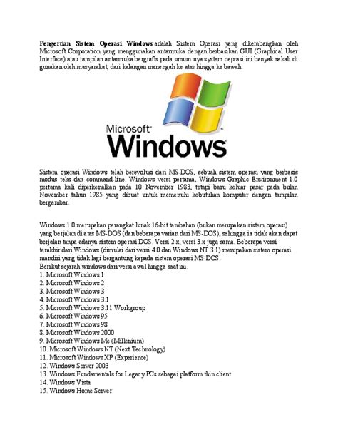 Mengenal Sistem Operasi Windows 1 0 Dan 2 0 Detik Super