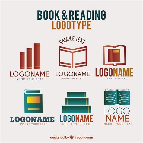 Free Vector Several Book Logos With Fantastic Designs