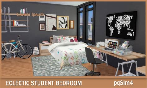 Eclectic Student Bedroom By Pqsim4 Created Emily Cc Finds