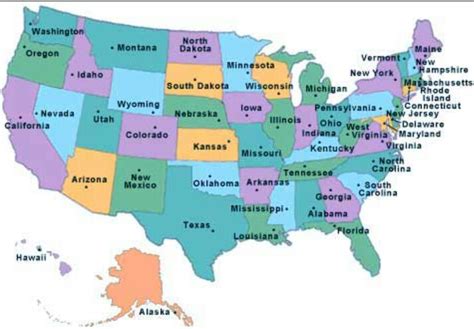 Alphabetical Order Printable List Of 50 States And Capitals The States