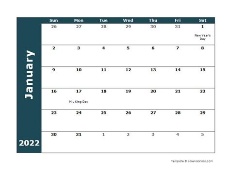 2023 Monthly Calendar Template Landscape Free Printable Templates