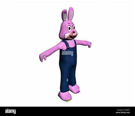 Horror Cartoon Bunny Isolated Stock Photo Alamy