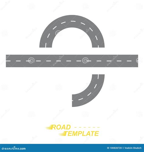 Straight And Winding Road Road Seamless Asphalt Roads Template