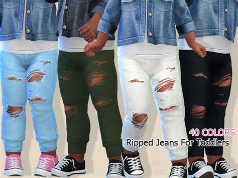 The Sims Resource Ripped Jeans For Toddlers