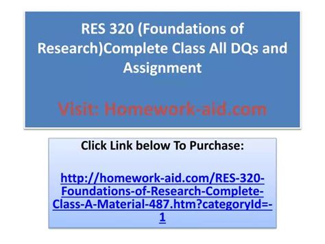 Ppt Res 320 Foundations Of Researchcomplete Class All Dqs And