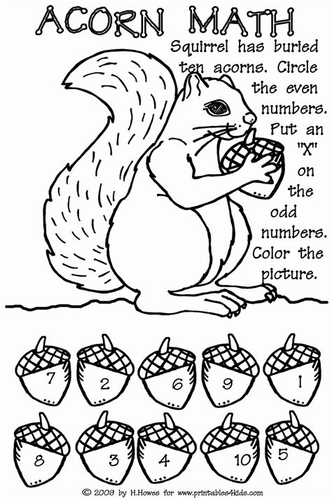 Kindergarten Math Coloring Pages - Coloring Home