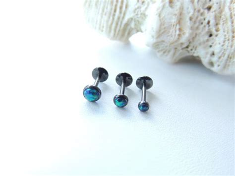 16g Blue Green Fire Opal Cartilage Earring You Choose Size Monroe