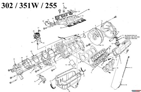 Ford 302 Engine Exploded View