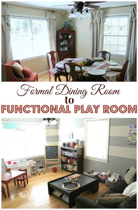 Gurney's 1982 play the dining room is set in a single room, where 18 scenes from different households overlap and intertwine. Formal Dining Room to Functional Play Room | The Turquoise ...