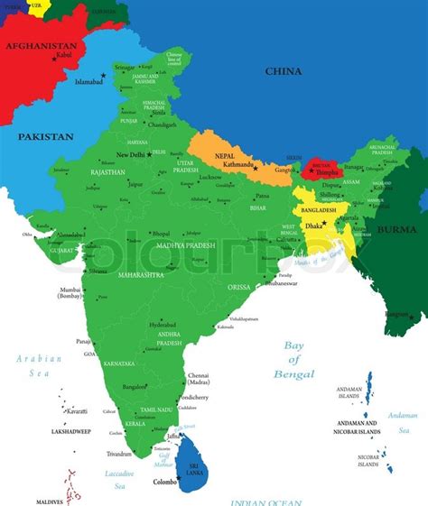Map Of India And Sri Lanka Maps Of The World