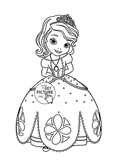 Our entire kitchen is decorated in coloring. Princess Sofia coloring page for kids, disney for girls ...