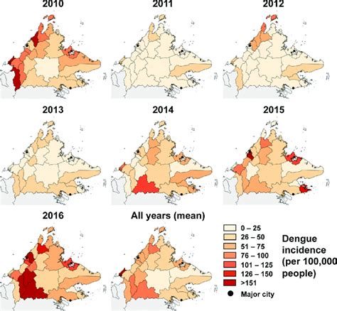 This publication is the annual national marine fisheries service yearbook of fishery statistics for the united states for 2016. Annual spatial incidence of dengue in Sabah, 2010-2016 ...