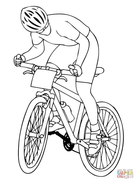 Mountain Biker Coloring Page Free Printable Coloring Pages
