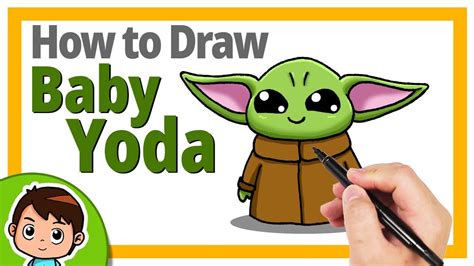 How To Draw Baby Yoda Art For Kids Hub