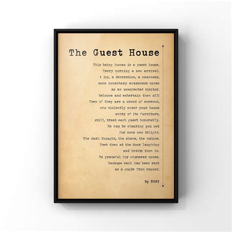 The Guest House Poem By Rumi Poster Print A Poem For The Broken