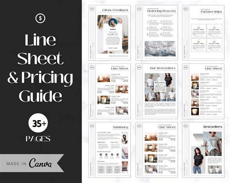 Line Sheet Template Editable Wholesale Catalog Pricing And Services