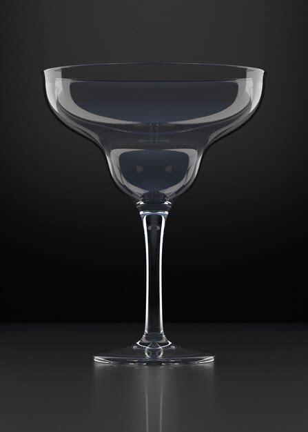Premium Photo Empty Margarita Glass