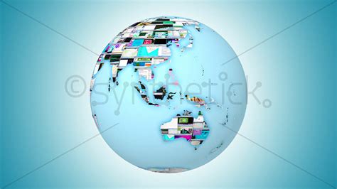 World Wide Web Globe 6 Stock Video Footage Synthetick