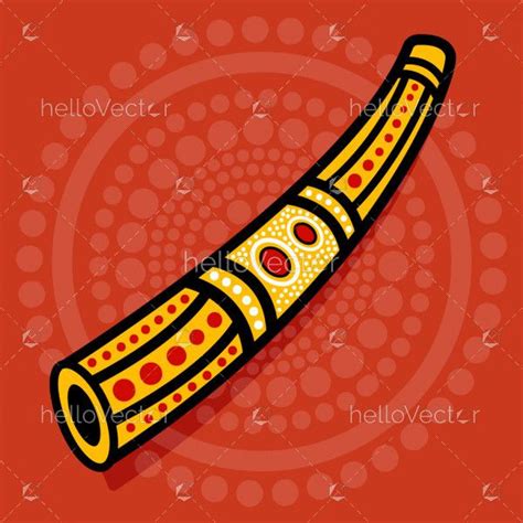 Aboriginal Didgeridoo Vector Illustration Download Graphics And Vectors