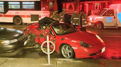 Porsche Crashes Into Parked Cars In The Beaches Toronto Cbc News