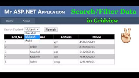 How To Search Filter Data In Gridview Asp Net YouTube