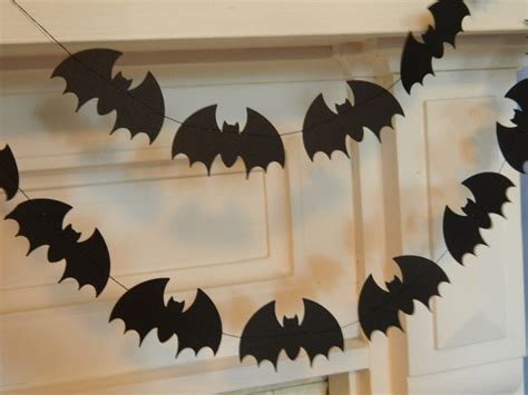 Black Bat Banner Halloween Decorations 6ft Black Bats Etsy