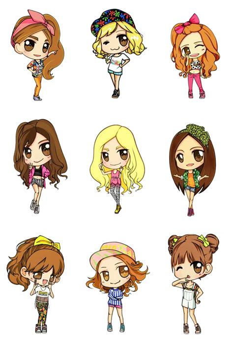 Snsd Love And Girls Fanart Render By Hanabell1 On Deviantart Exo Fan Art Girls Generation Chibi