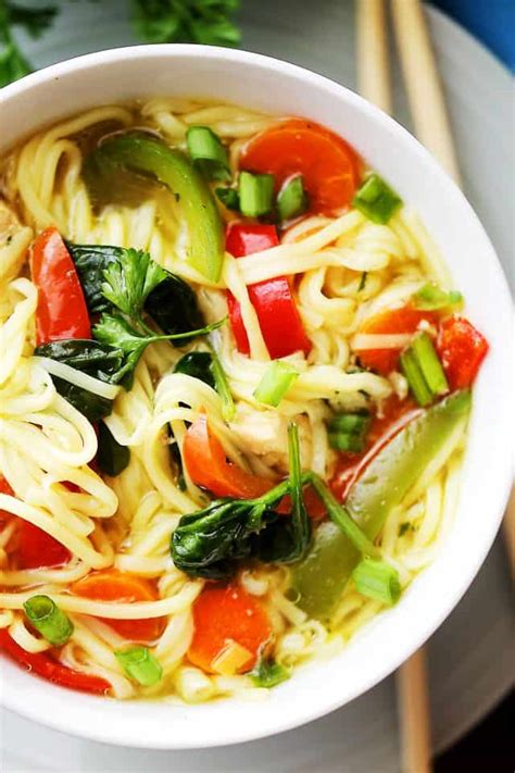 If you're looking for a filling side dish, this recipe fits the bill. Asian Chicken Noodle Soup - Diethood