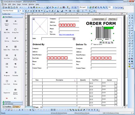 Electronic Form Design Form Printing Form Filling Component Library