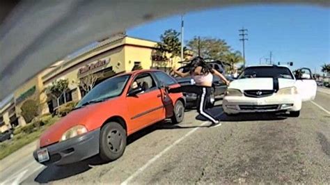 Watch Crazy Lady Karate Kicking Car Caught On TeslaCam Jvne Com