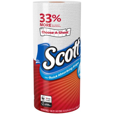 Scott Paper Towels Choose A Sheet White Mega Roll La Comprita