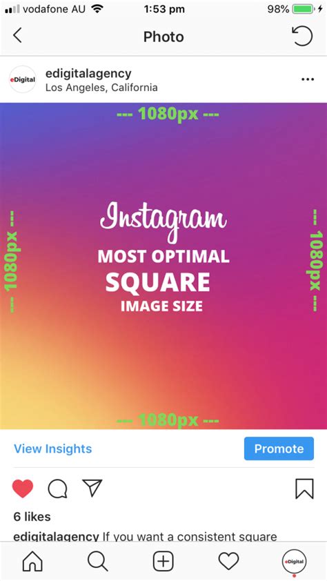 Optimal Best Instagram Square Image Size Dimension Feed Social Media