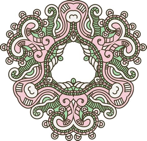 Ornamental Ethnicity Pattern Antiquities Time Cycle Vector Antiquities