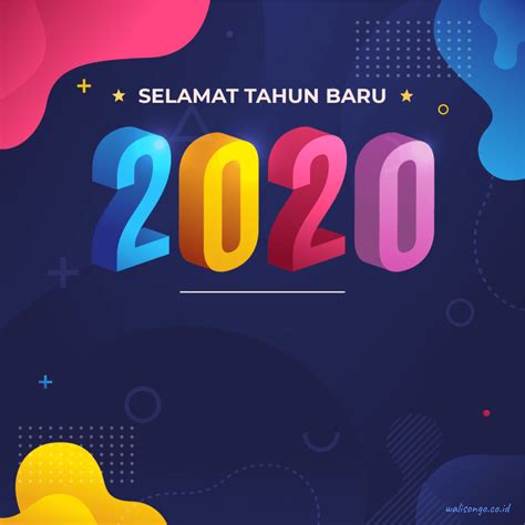 Ucapan selamat tahun baru bahasa inggris. Desain Poster / Kartu Ucapan / Background Tahun Baru 2020 ...