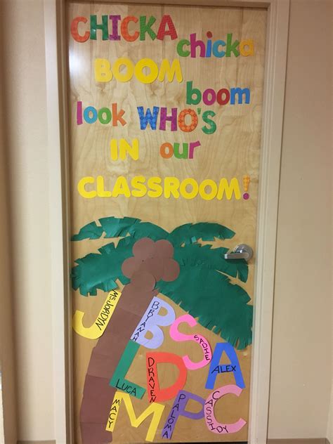 Chicka Chicka Boom Boom Look Whos In Our Classroom New School Year Classroom Door ☺️ Welcome