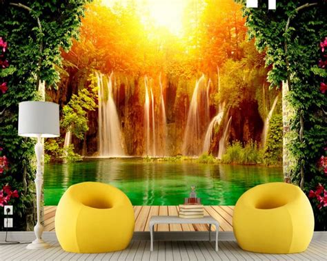 Beibehang Photo Wallpaper For Walls 3 D Nature Scenery Lake Water