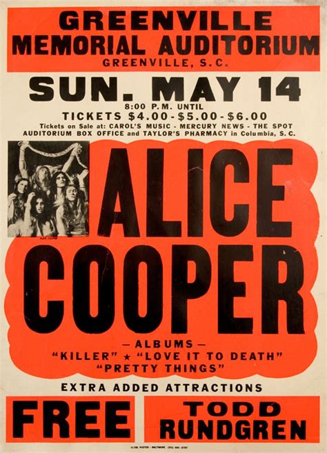 Alice Cooper | Concert posters, Gig posters, Band posters