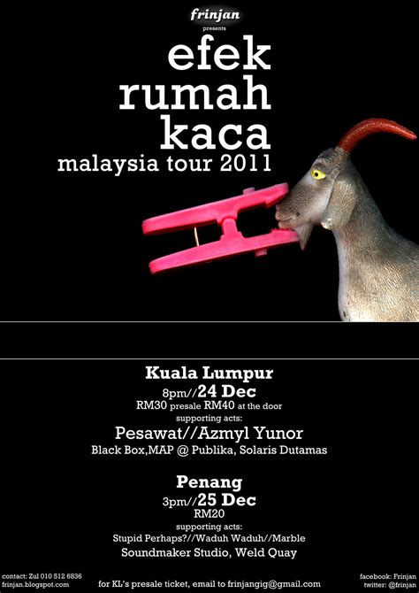 We need more music 3 years ago. terompahkayu: Efek Rumah Kaca Malaysia Tour 2011
