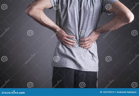Caucasian Man Suffering From Back Pain Stock Image Image Of Medical